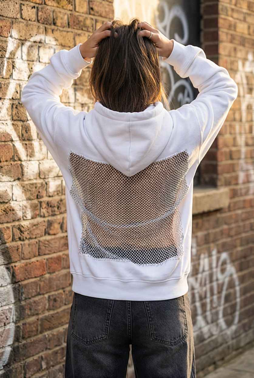 1+1 Free Statement Mesh Back Hoodie 💕