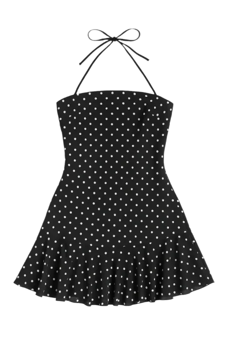 1+1 Free Polka Dot Halter Dress 💕